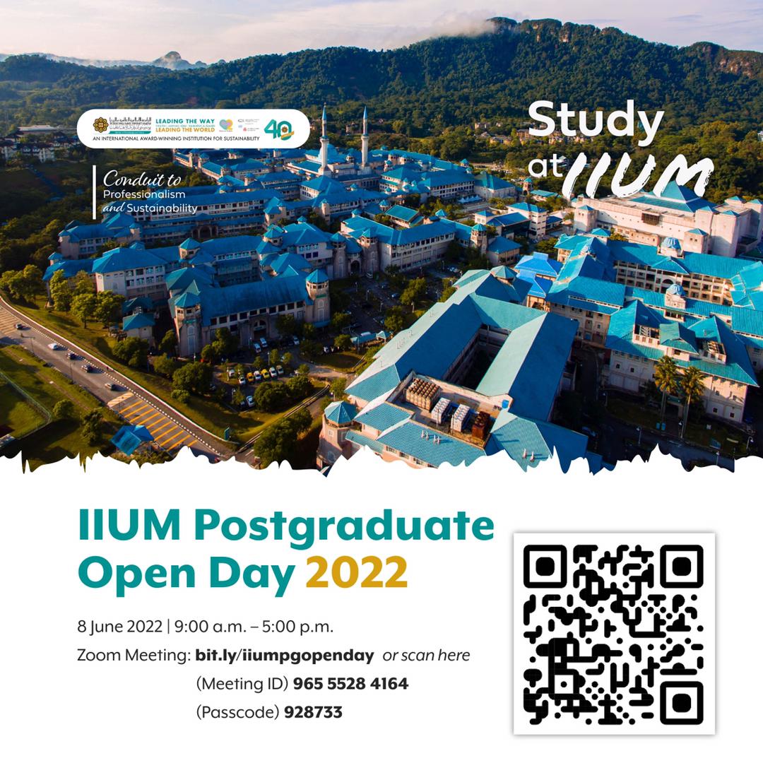 IIUM Postgraduate Open Day schedule.