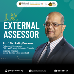 Prof Rafiq Beekun poster